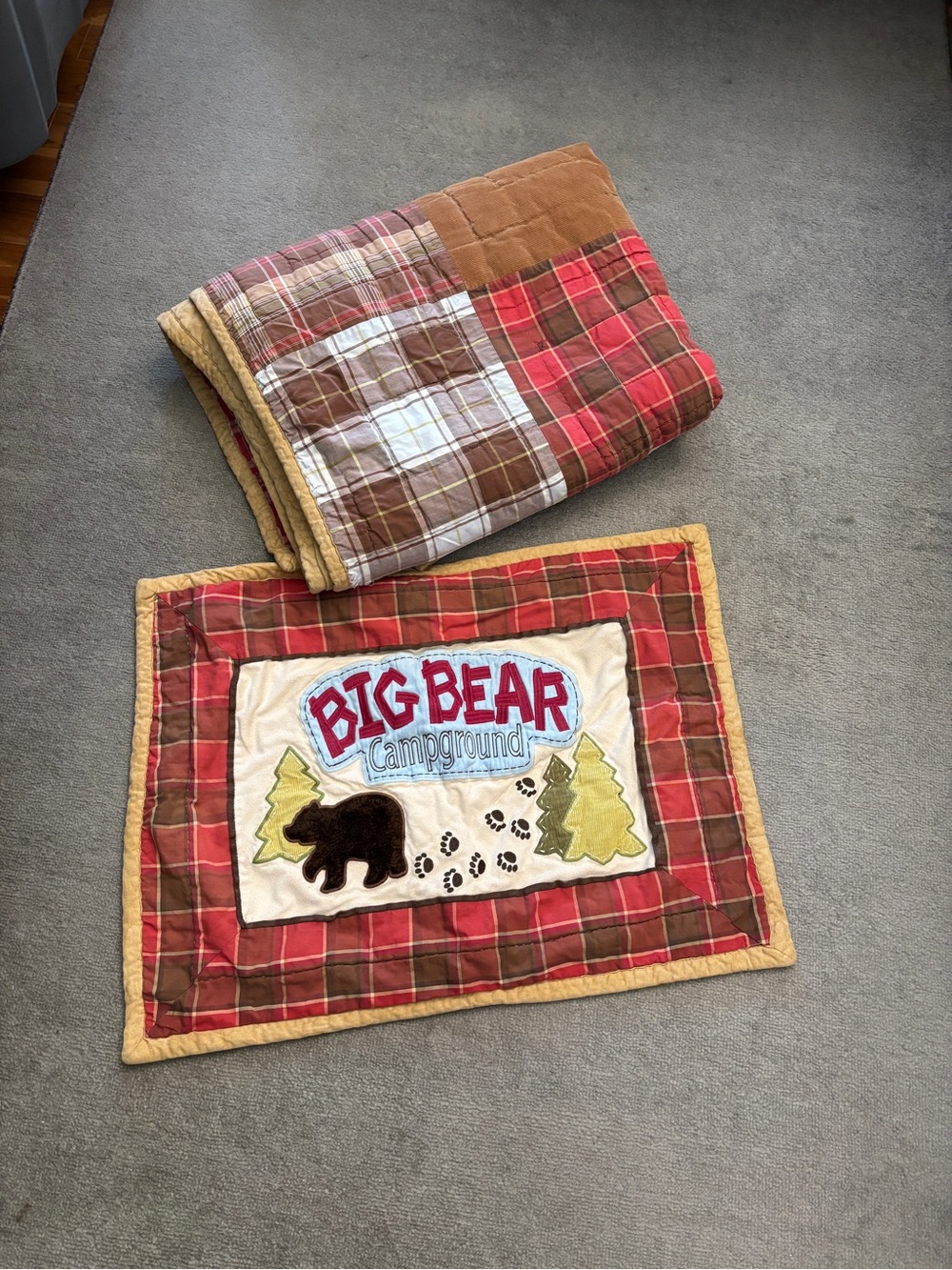 Woolrich Kids Big Bear Campground Twin Quilt & Sham Bedding Set
